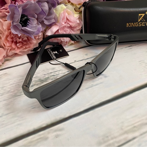 KINGSEVEN Silver Mirrored Aluminum Polarized Sunglasses - Picture 8 of 15